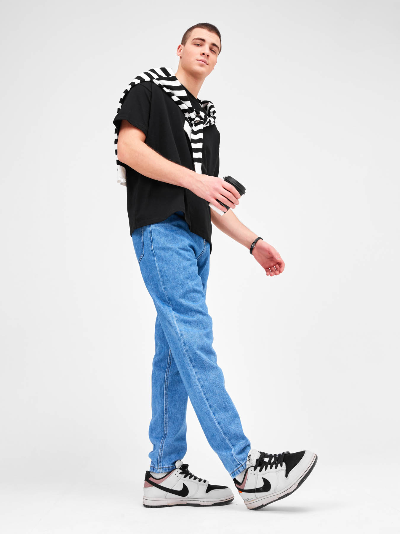 Джинсовые брюки широкие бананы Blabando BL-0189M (р.р. 29-38 / 8 шт. в упаковке)
