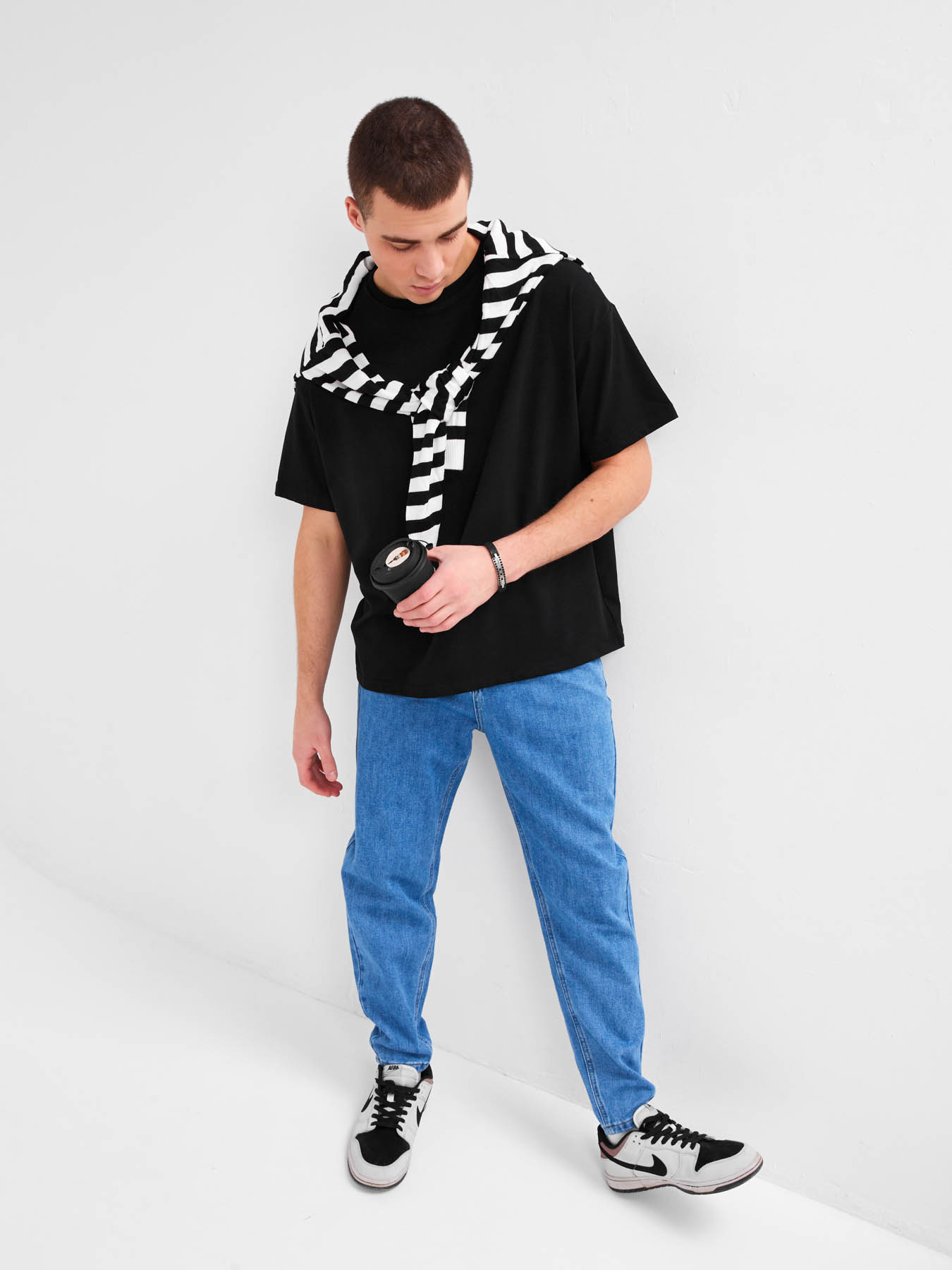 Джинсовые брюки широкие бананы Blabando BL-0189M (р.р. 29-38 / 8 шт. в упаковке)