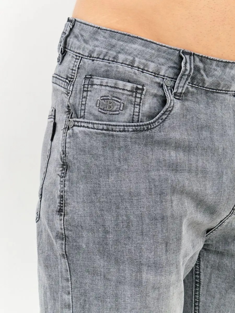 Джинсовые брюки прямые классические Blabando BL-0168 (р.р. 33-42 / 8 шт в упаковке)