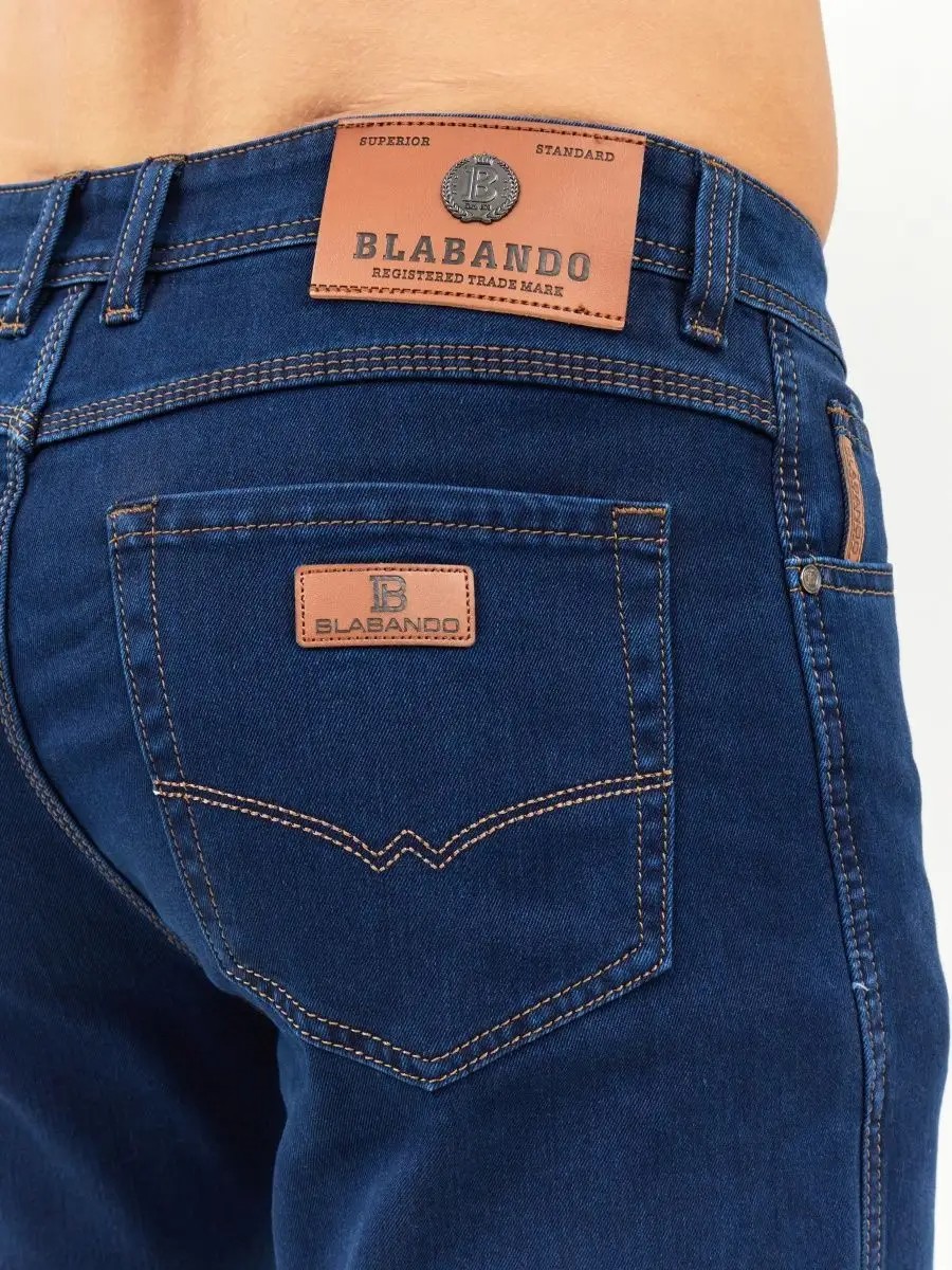 Джинсовые брюки прямые классические Blabando BL-96 (р.р. 32-40 / 8 шт в упаковке)