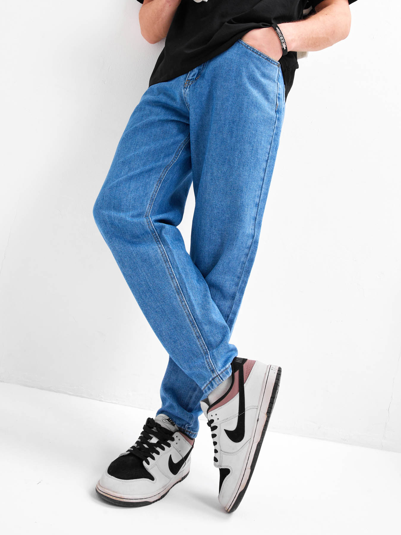 Джинсовые брюки широкие бананы Blabando BL-0189M (р.р. 29-38 / 8 шт. в упаковке)