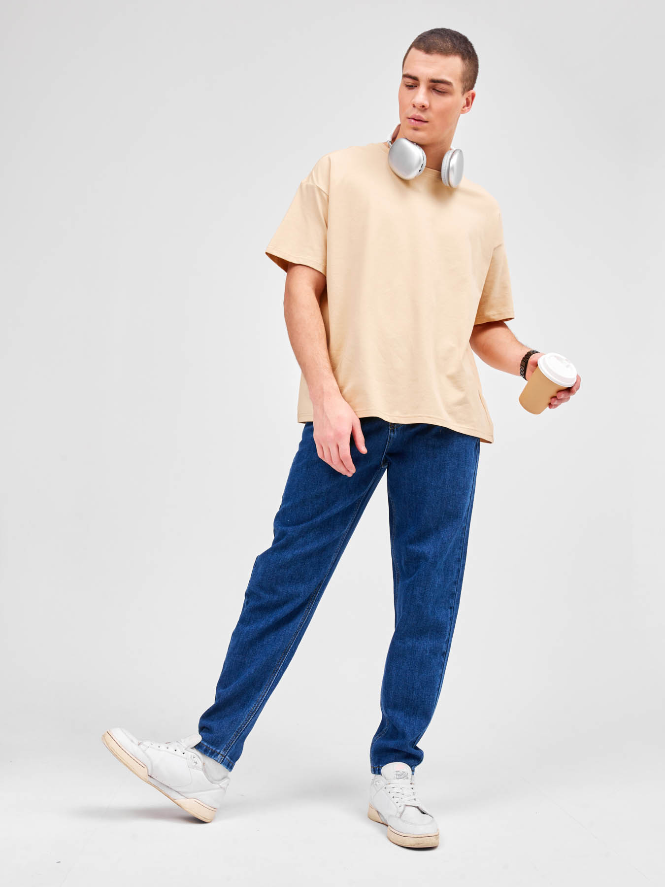 Джинсовые брюки широкие бананы Blabando BL-0190M (р.р. 29-38 / 8 шт. в упаковке)