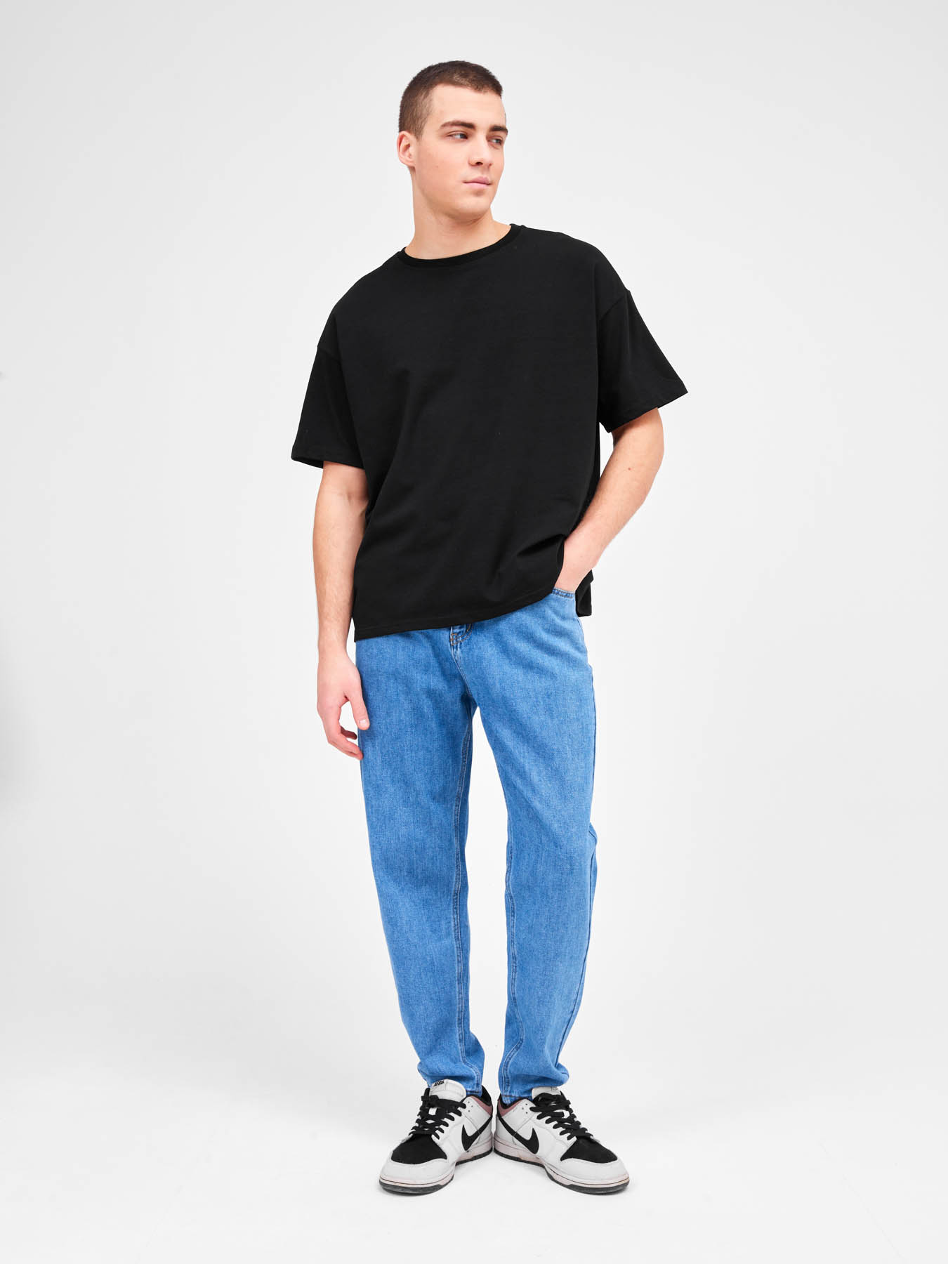 Джинсовые брюки широкие бананы Blabando BL-0189M (р.р. 29-38 / 8 шт. в упаковке)