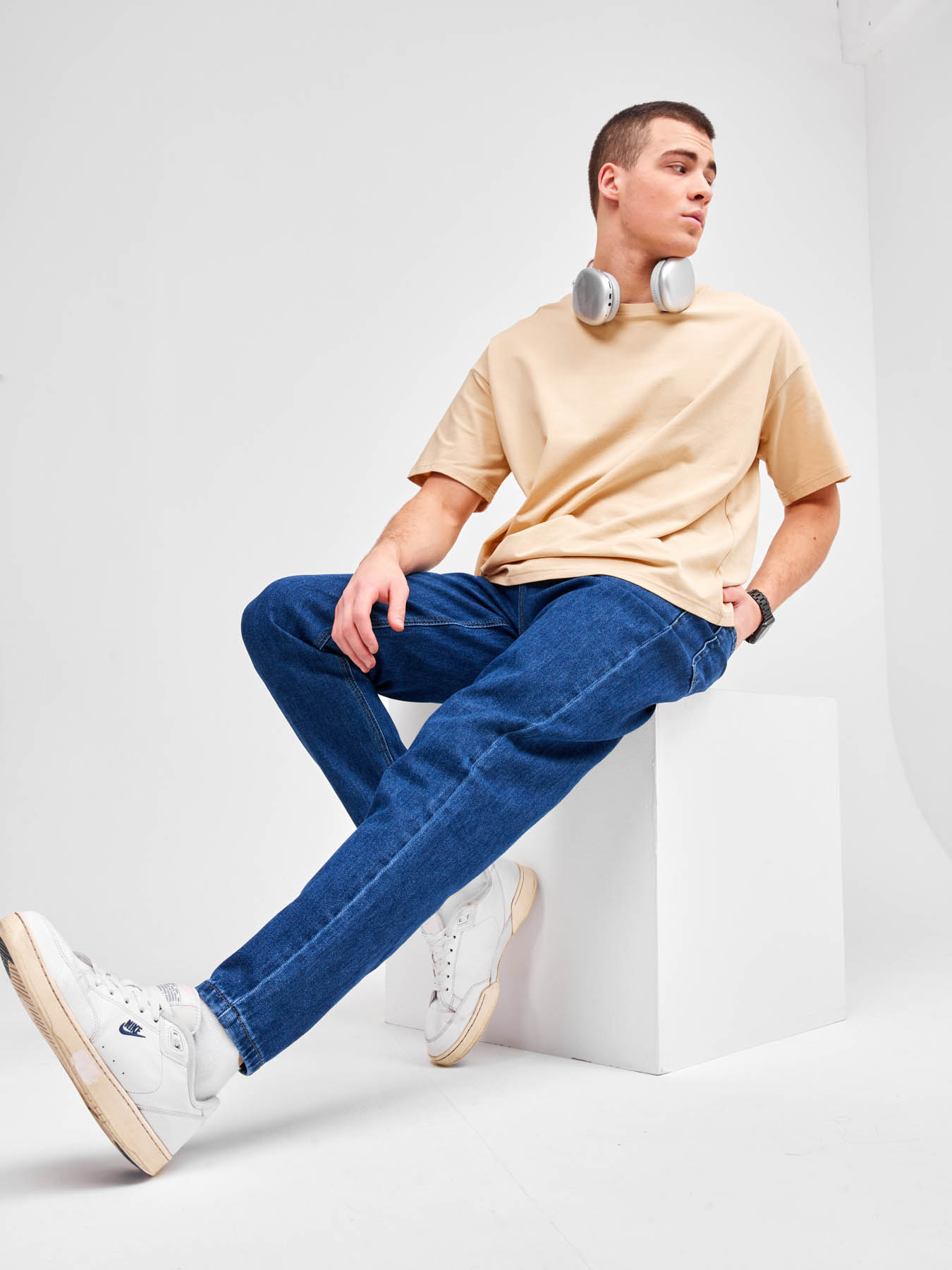 Джинсовые брюки широкие бананы Blabando BL-0190M (р.р. 29-38 / 8 шт. в упаковке)