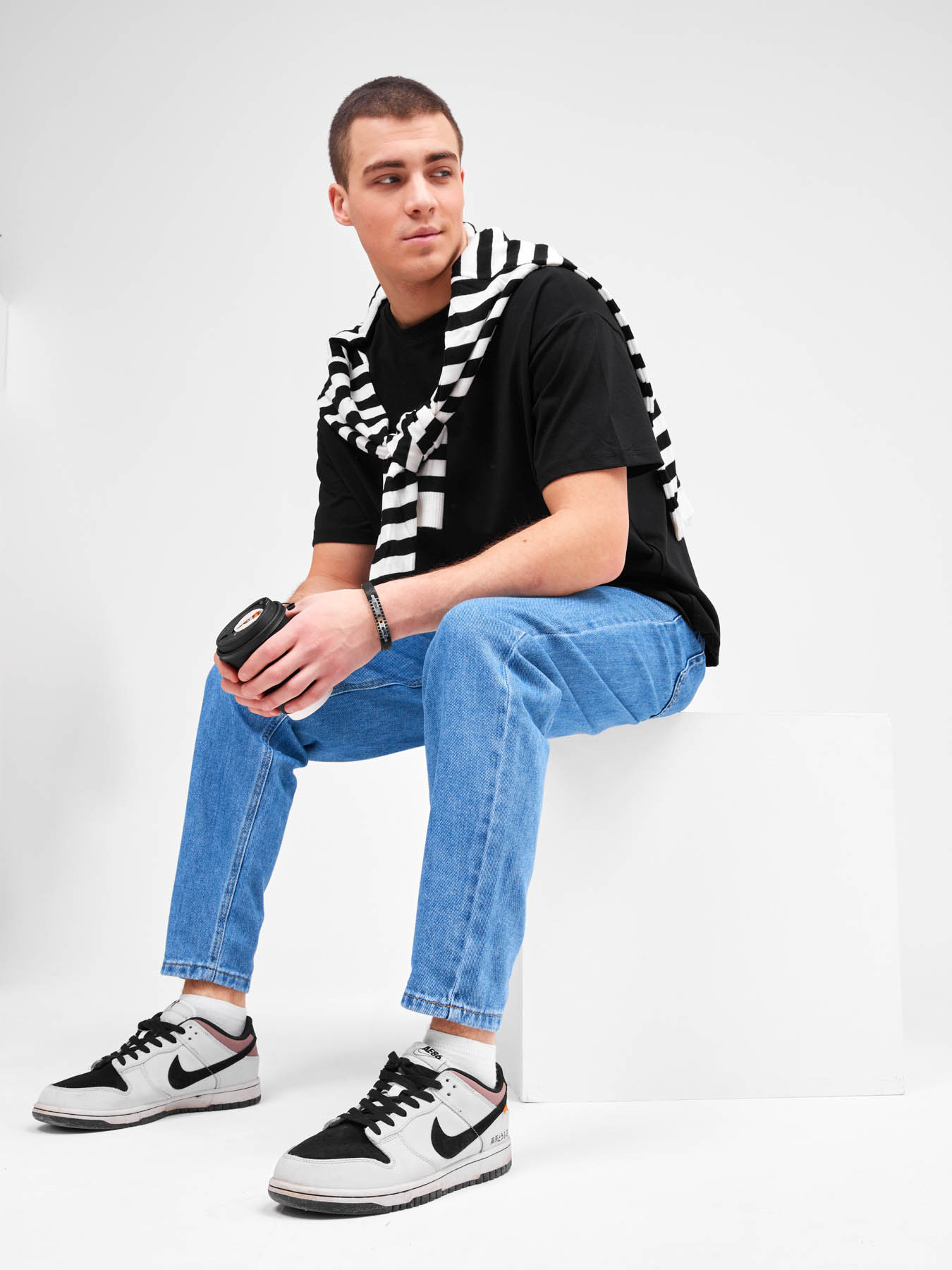Джинсовые брюки широкие бананы Blabando BL-0189M (р.р. 29-38 / 8 шт. в упаковке)